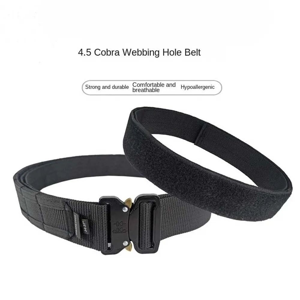 Fashion Adjustable 2 In 1 Waistband Alloy Buckle Reversible Men Nylon Belt Texture Solid Color Mounted Waistband Travel