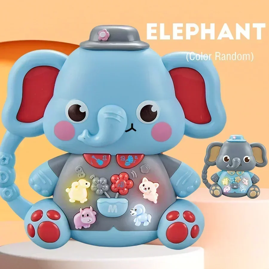 Animais dos desenhos animados pianos teclado com luzes aprendizagem precoce música eletrônica brinquedos do bebê educacional sensorial música tos para crianças