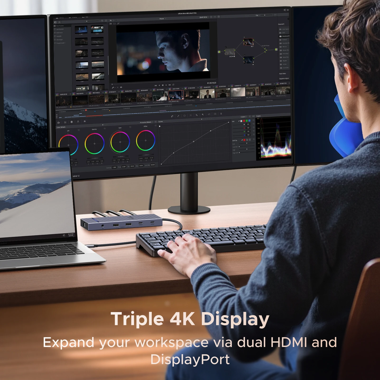 UGREEN USB C HUB 4K60Hz HDMI อะแดปเตอร์ USB C ถึง USB3.0 PD100W SD & TF สําหรับ MacBook Pro Air แล็ปท็อปประเภท C 3.1 Splitter Docking Station