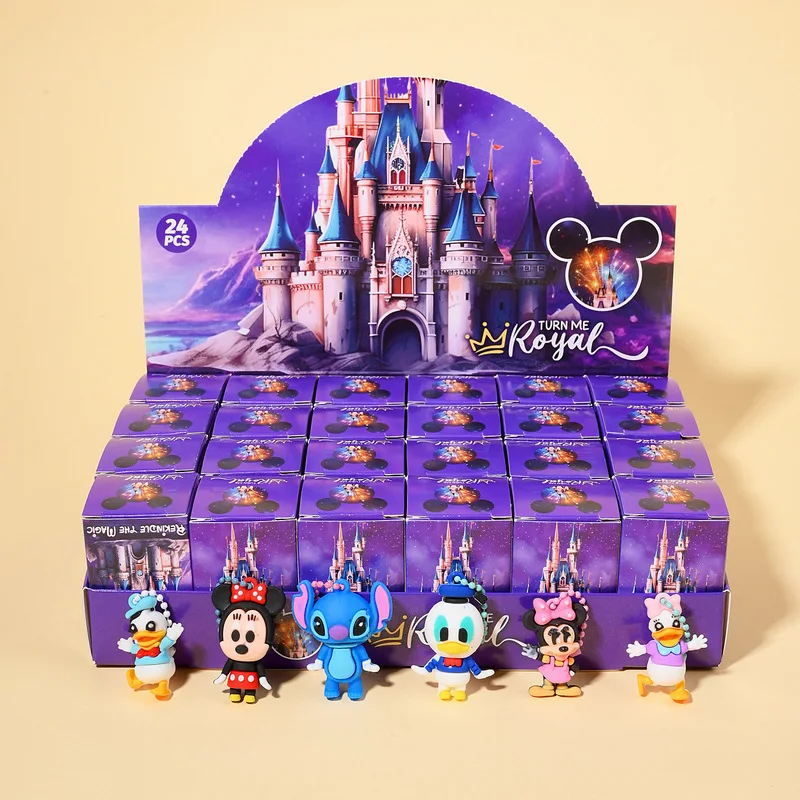 Nueva caja ciega de Disney, colgante de muñeca de punto, 24 cajas pequeñas, conjunto completo, regalo sorpresa para estudiantes y niños, regalo pequeño de recompensa para fiesta