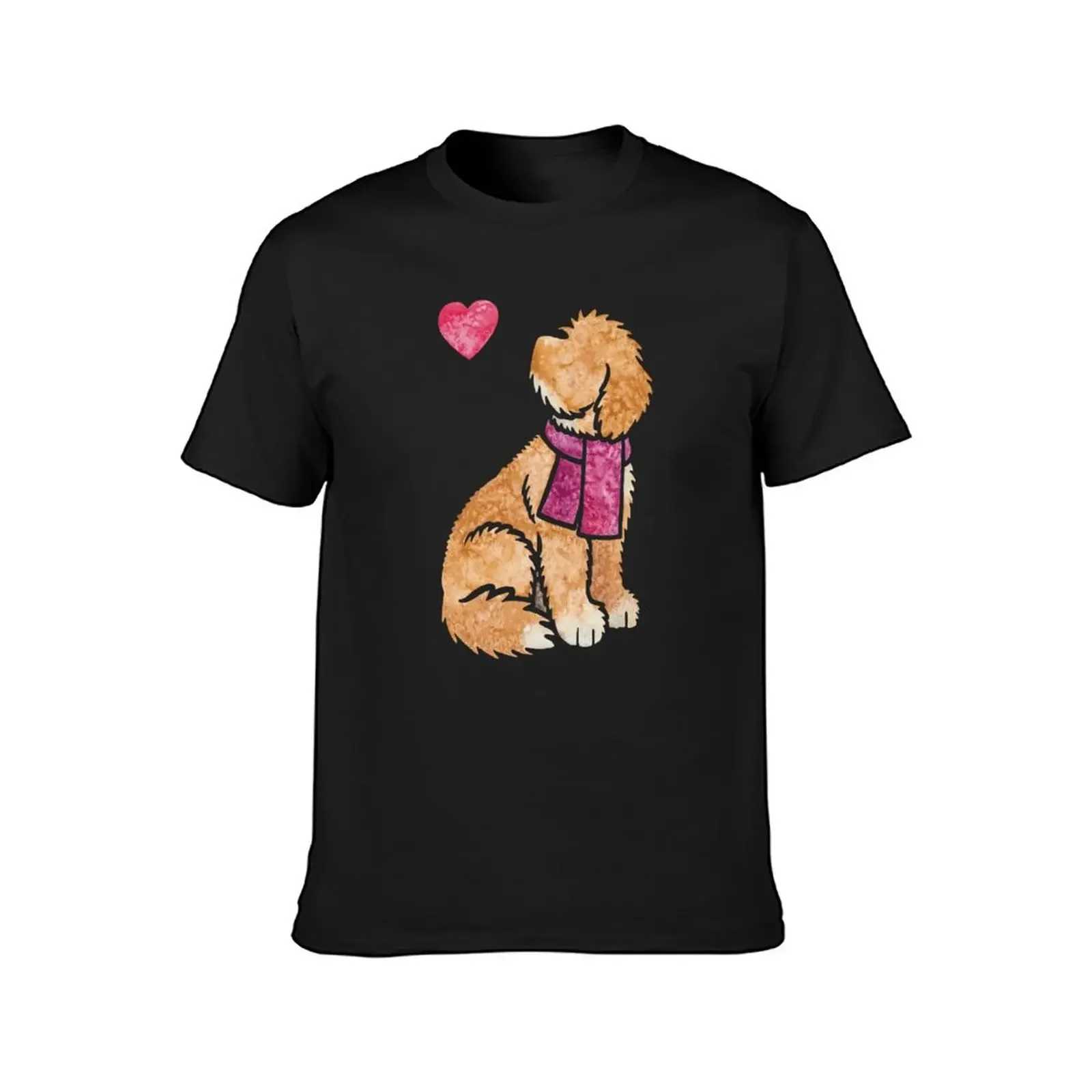 Watercolour Cockapoo dog T-Shirt boys animal print anime figures t shirts for men