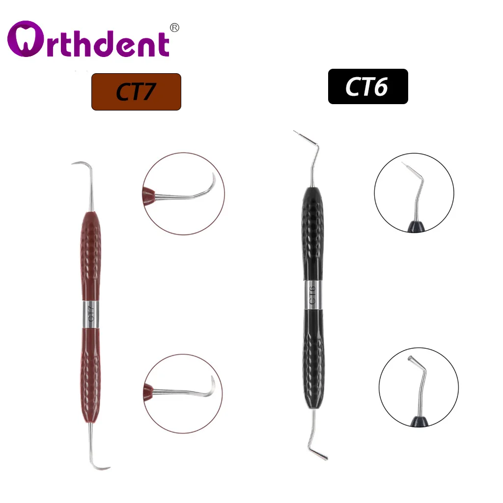 CT1-7 kit de restauração estética de enchimento de resina dentária faca compuesta espátula cômoda de plástico alça de silicone ferramentas de reparo de dentista