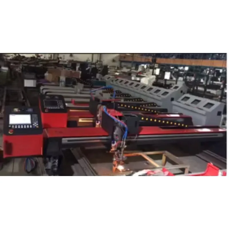 Gantry Style CNC Plasma Cutter Machine 220V Automatic Stepper Motor Gear Transmission High Efficiency Steel Cutting Tool