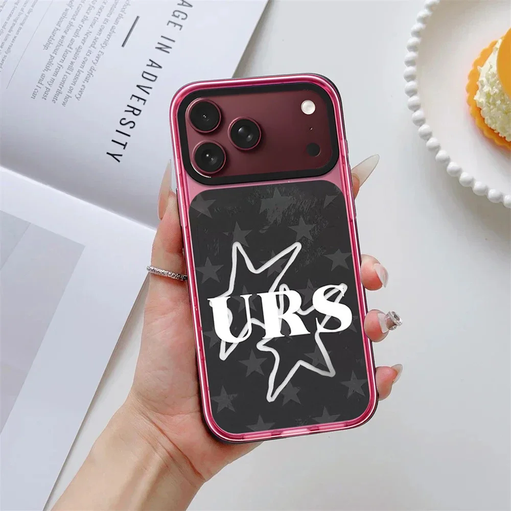 Simple Star Alphabet Impact Case - Mirror / Glaze Magnetic Cover: Compatible with IPhone 18 17 Pro Max 18Pro
