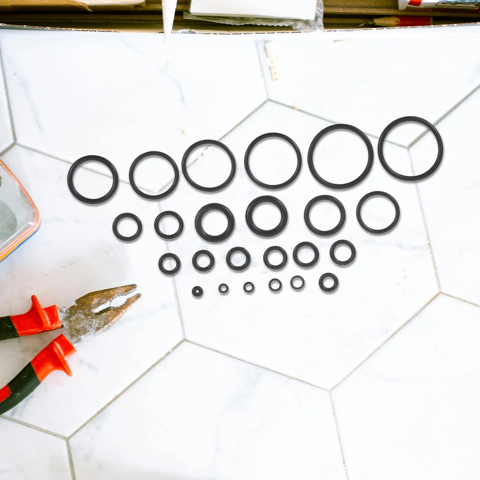 1020Pcs Black Nitrile Sealing Washers Set High Performance Leak Proof Versatile for Machinery Industrial Automotive Plumbing