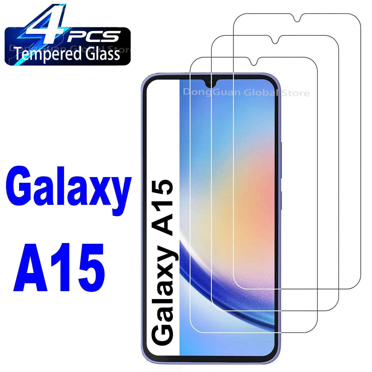 2/4Pcs Tempered Glass For Samsung Galaxy A15 4G 5G Screen Protector Glass Film