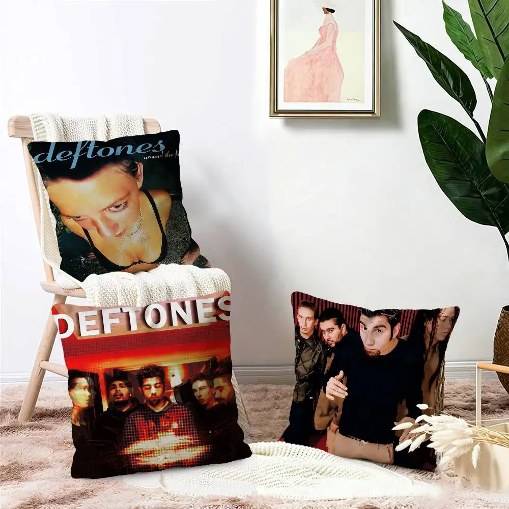 Retro Band Deftones Personalized Pillow Dust Cover Bedroom Kids Party Decoration Pillowcase Birthday Children Gift