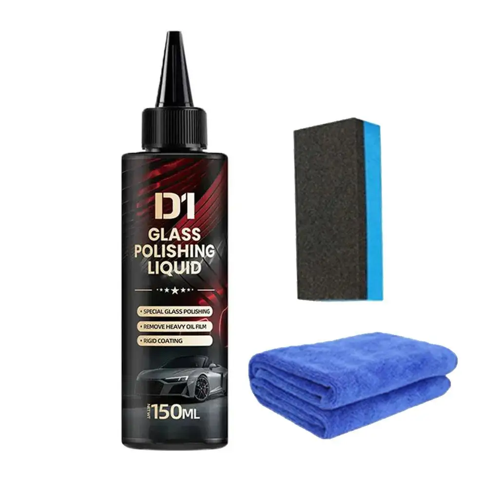 2pcs Car Glass Polishing Liquid Upgraded Cerium Oxide Degreasing Film Coating Remover For Windshield Window Cleaning Accessory