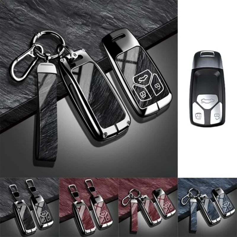 

A + чехол для автомобильного брелока из цинкового сплава из ТПУ для Audi A4 A5 S4 S5 B9 Q7 RS Q5 TT TTS M4