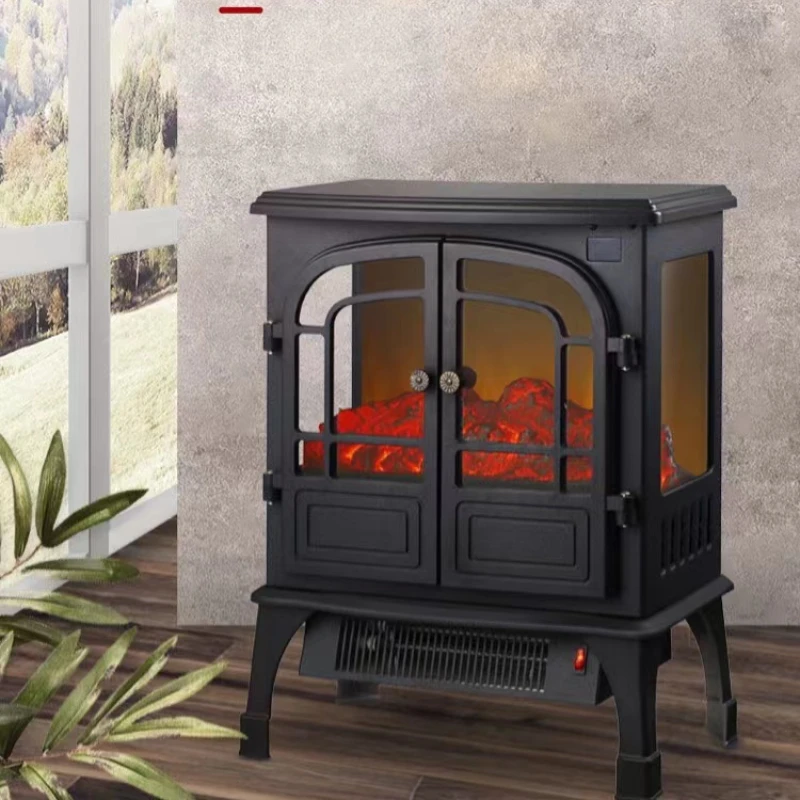 American Fireplace Cabinet Living Room Decoration Simulation 3D Flame Electronic Fireplace Heater Air Heater Indoor Home Villa