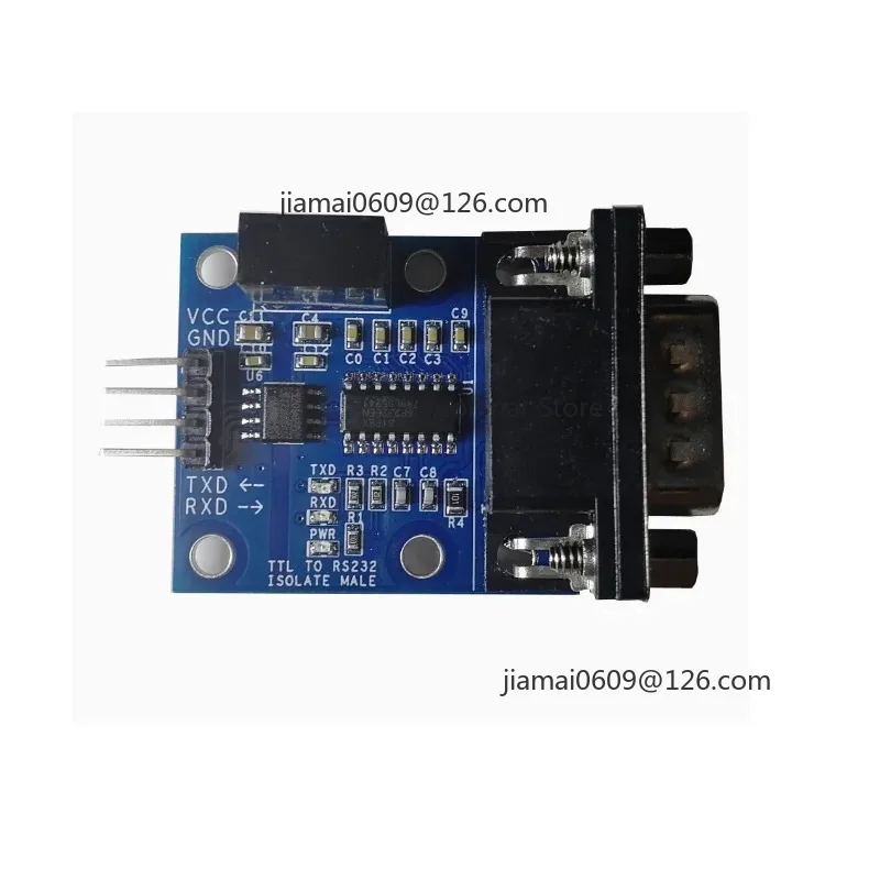 RS232 To TTL Serial Module Power‑Signal Isolation Male‑Female Interface 3.3V & 5V