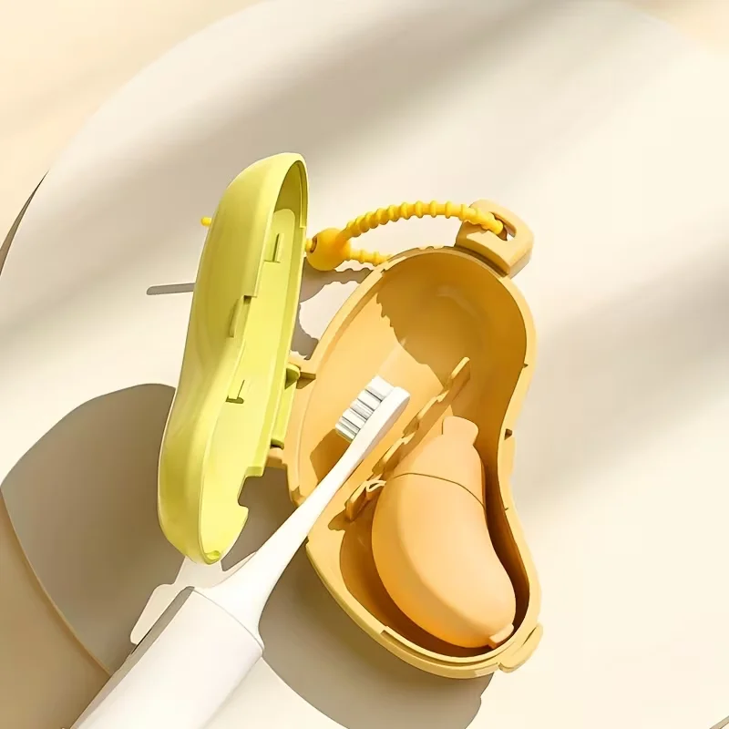 Banana-shaped toothbrush storage case, portable dustproof toothbrush box, electric toothbrush and toothpaste protective cover