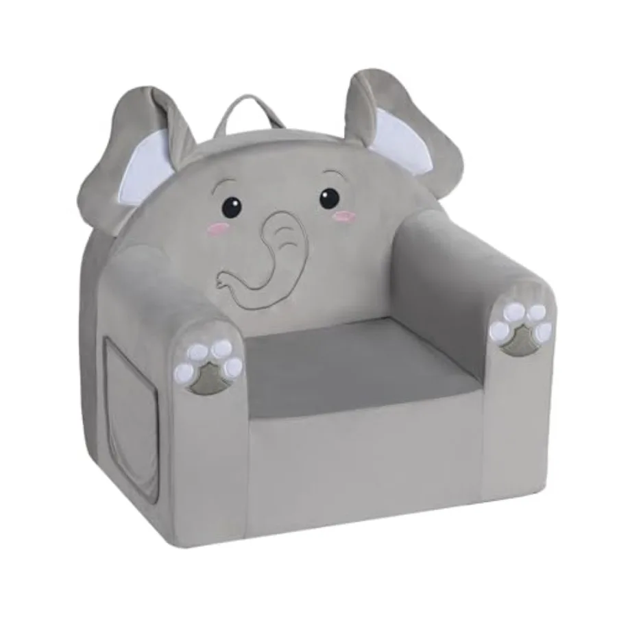 UltraMiękka, wygodna sofa dla malucha w kształcie zwierzątka, wypełniona pianką, z uroczym wzorem, lekka i przenośna, idealna na prezent urodzinowy.