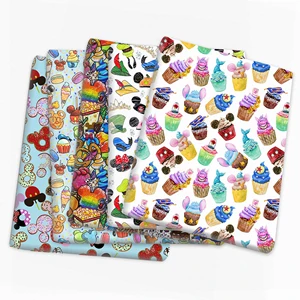 Disney Mickey Mouse Cake Point 50*145 cm Polyester 100% Baumwollstoff Nähen bestickter Stoff handgefertigtes Material Hauptmassenlaminierverkäufe - №5