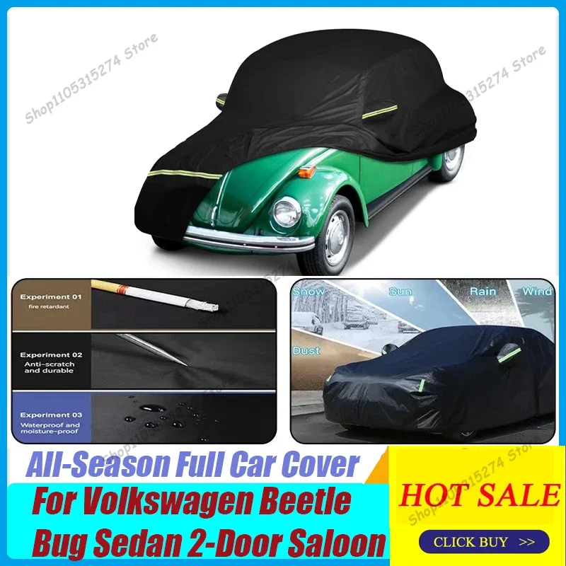 

For 1960-1980 Volkswagen Beetle Bug Sedan Coupe Car Protective Cover, Car Dustproof, Rainproof, Snowproof and Waterproof