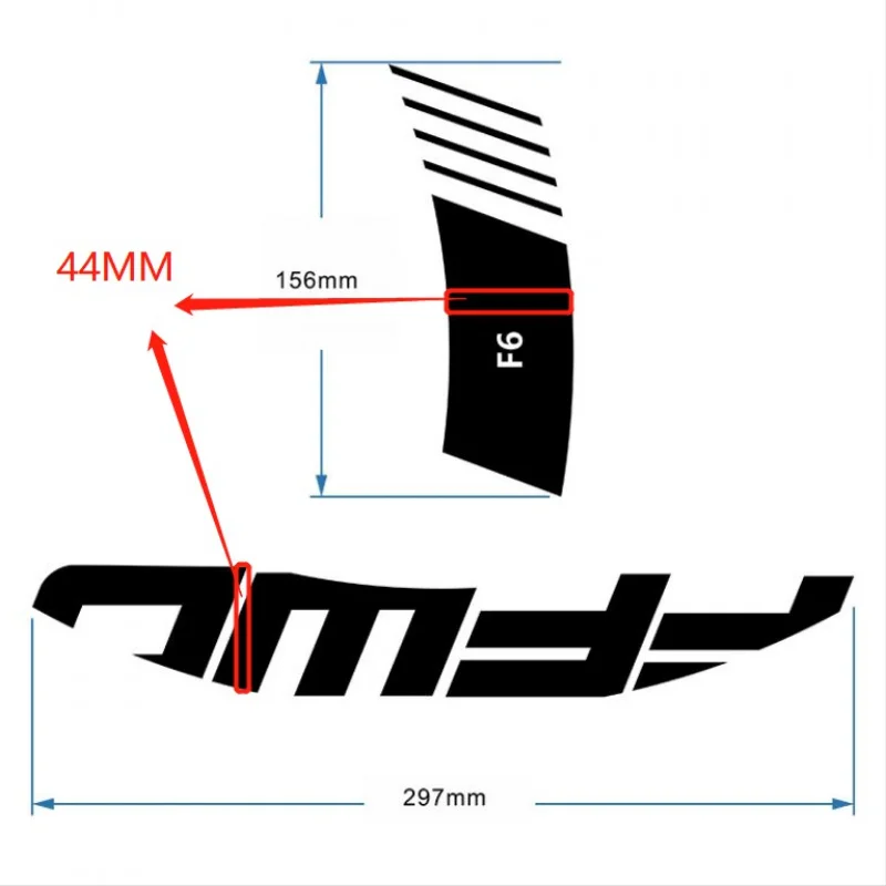 MTB Road Bike Wheels Stickers for 2021 FFWD F6R Fast Forward Vinyl Carved Craft Bicycle Cycling Replacement Decals Free Shipping