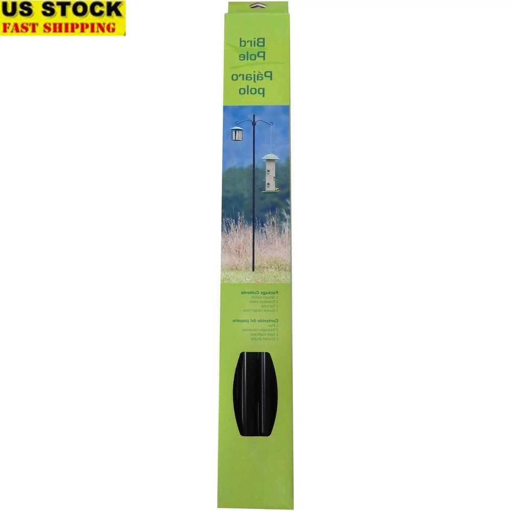 

Early Bird Bird Feeder Pole Ground Socket Extension Tubes Double Hanger Hook Durable Backyard Birdwatching Solution