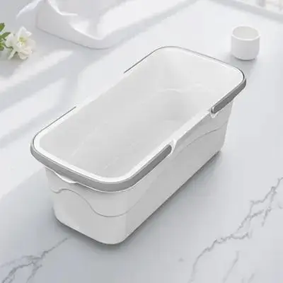 

Household Mop Bucket Handled Cleaning Bucket Large Capacity Draining Hole Plastic Mop Washing Tool Floor Cleaning Pail