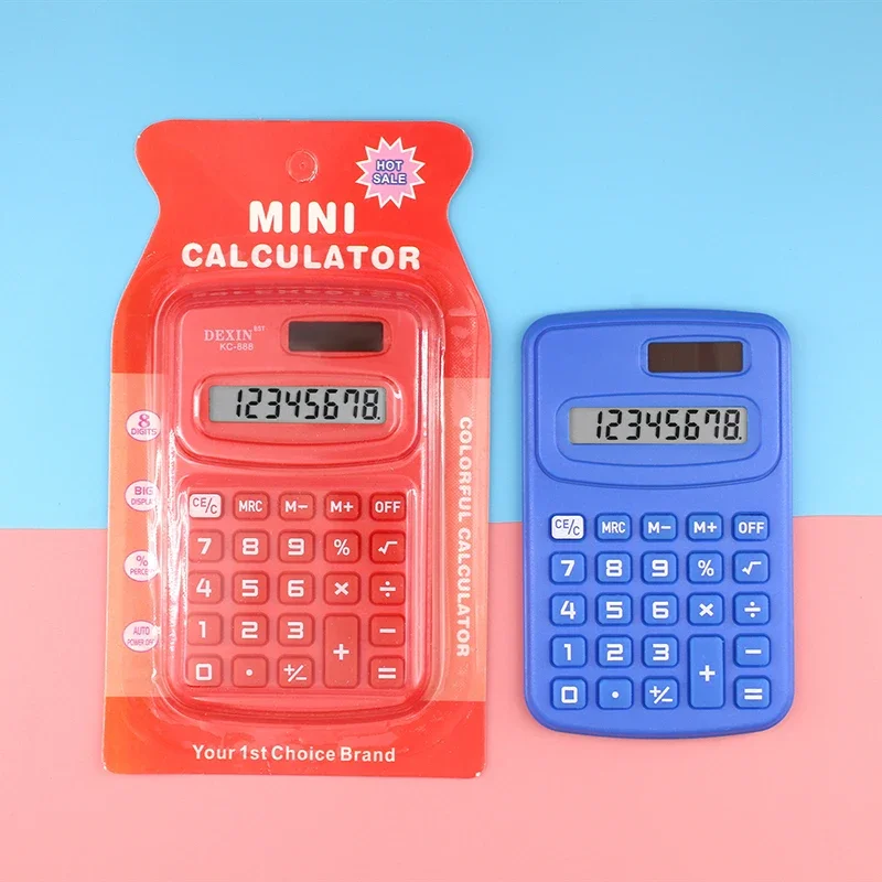 Mini Calculator Children's Portable Calculator Candy Color Design Cute 8 Digits LED Calculatrice Student Calculator