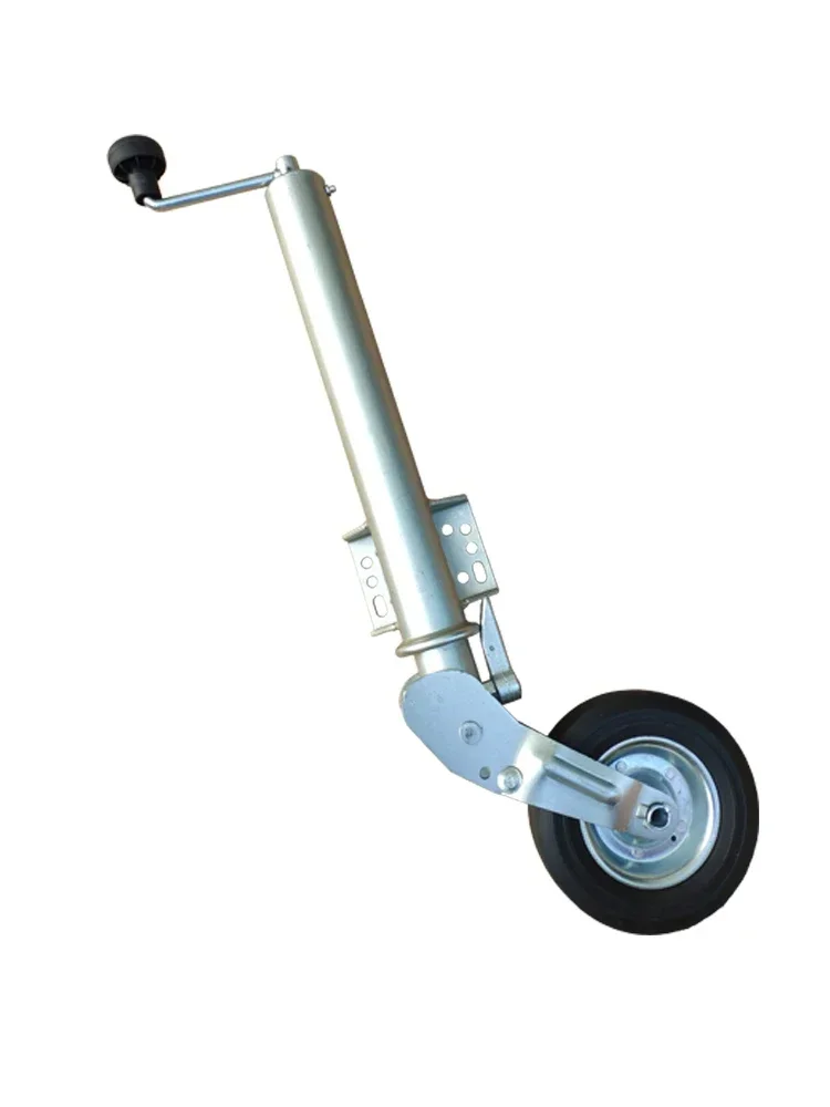 

Hand cranked trailer jack guide wheel lifting bracket support leg top rocking wheel trailer RV parking support casters