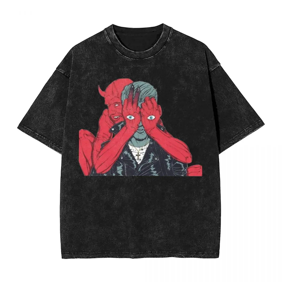 

Футболка Queens Of Stone Age, мужская уличная одежда, повседневные футболки, летняя модная крутая футболка с круглым вырезом, простые топы