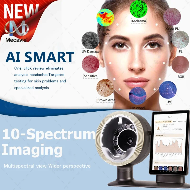 ثلاثية الأبعاد AI الجلد محلل بصيلات الشعر فروة الرأس الماسح الضوئي كاشف محلل الشعر آلة العناية بفروة الرأس تحليل التشخيص الذكي الوجه #1