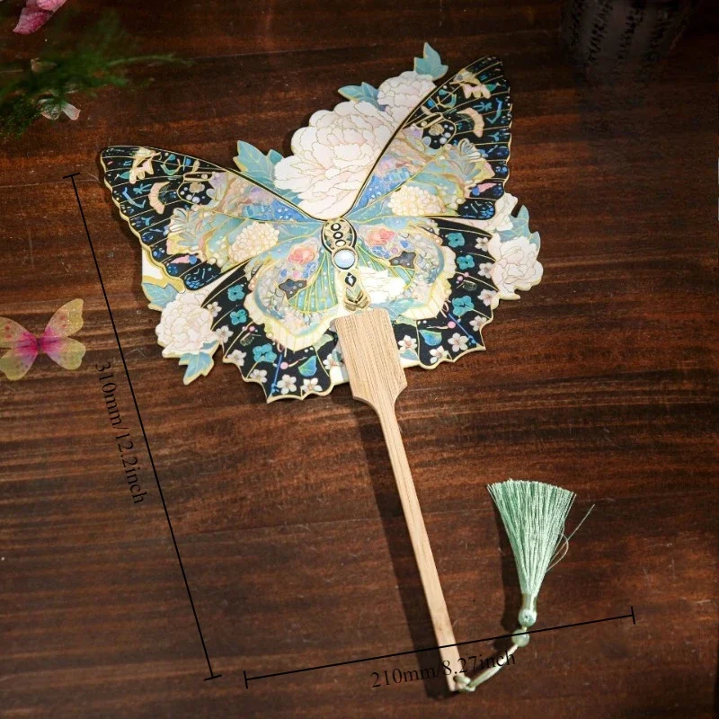 Chinese Style Butterfly Shaped Fan Costume Photography Paired with Prop Tassel Fan - Image 6