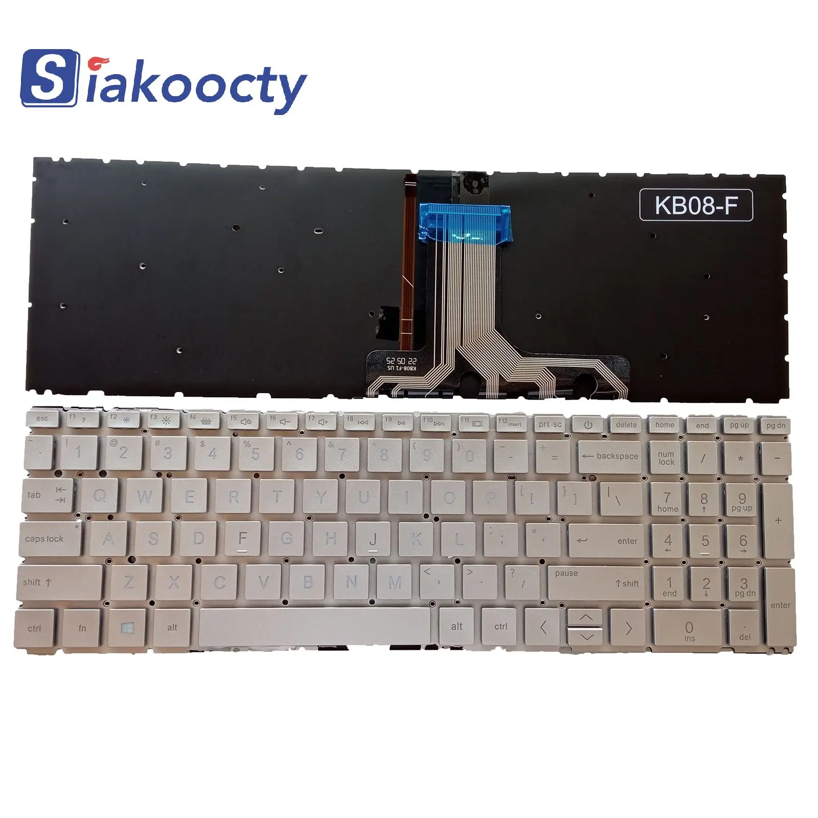 

New HP 15-EG0010NR 15-EG0021NR 15-EG0070WM 15-EG1053CL 15-EG Keyboard US Silver Backlit