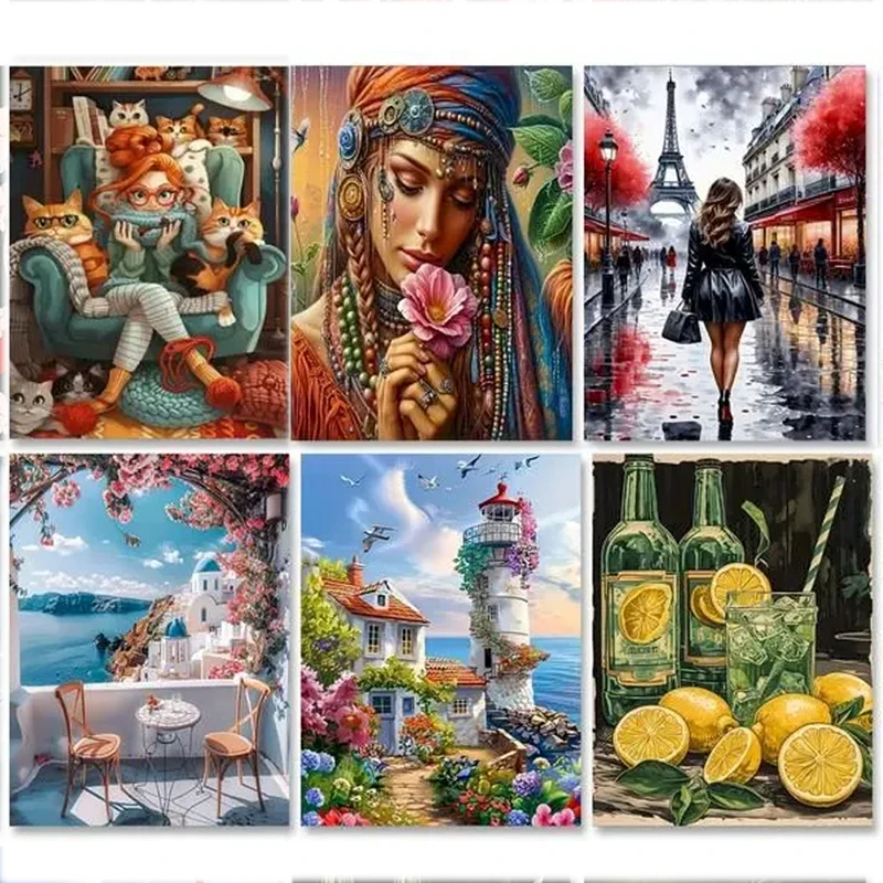 

SDOYUNO Paint By Numbers For Adults Scenery Picture By Numbers Figure Animals Painting Set Oil Paints Coloring By Numbers Diy Cr