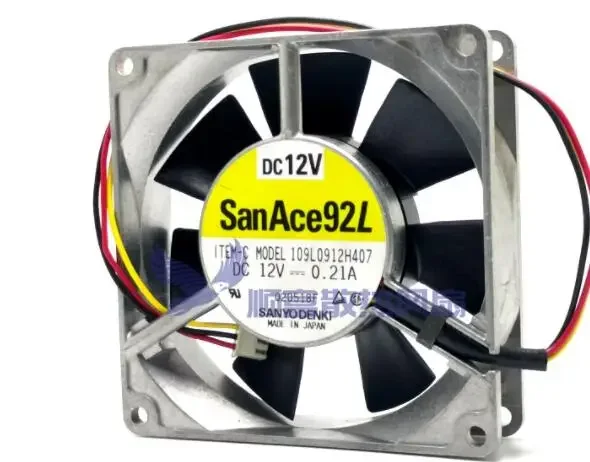 

Ltsf For SANYO DENKI 109L0912H407 DC 12V 0.21A 90X90x25mm 3-Wire Server Cooling Fan 9cm