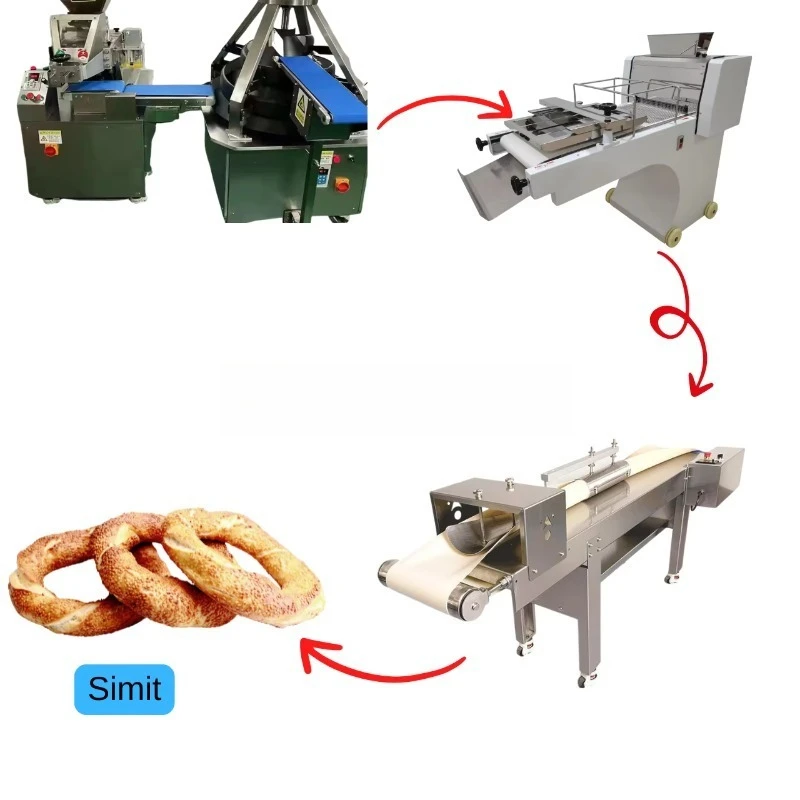 Customized Making Machine Bread Ring Sweet Donut Savory Vada Mochi Donut Simit Bagel Production Line Machine International