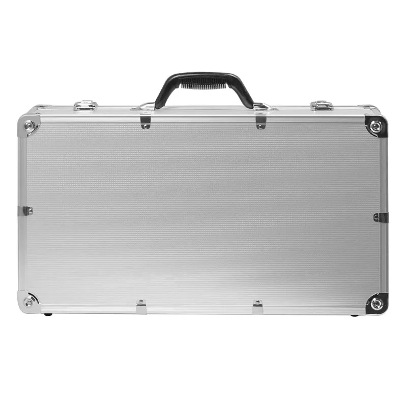 Caja de herramientas de almacenamiento de instrumentos de seguridad de aleación de aluminio, caja de herramientas para equipo, Estuche de transporte para exteriores con interior de algodón absorbente de golpes