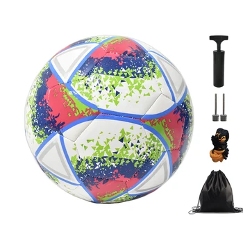 Size 5 Soccer Ball with pump kits Official PU Classic soccer Wear Resistant Outdoor Sports Football