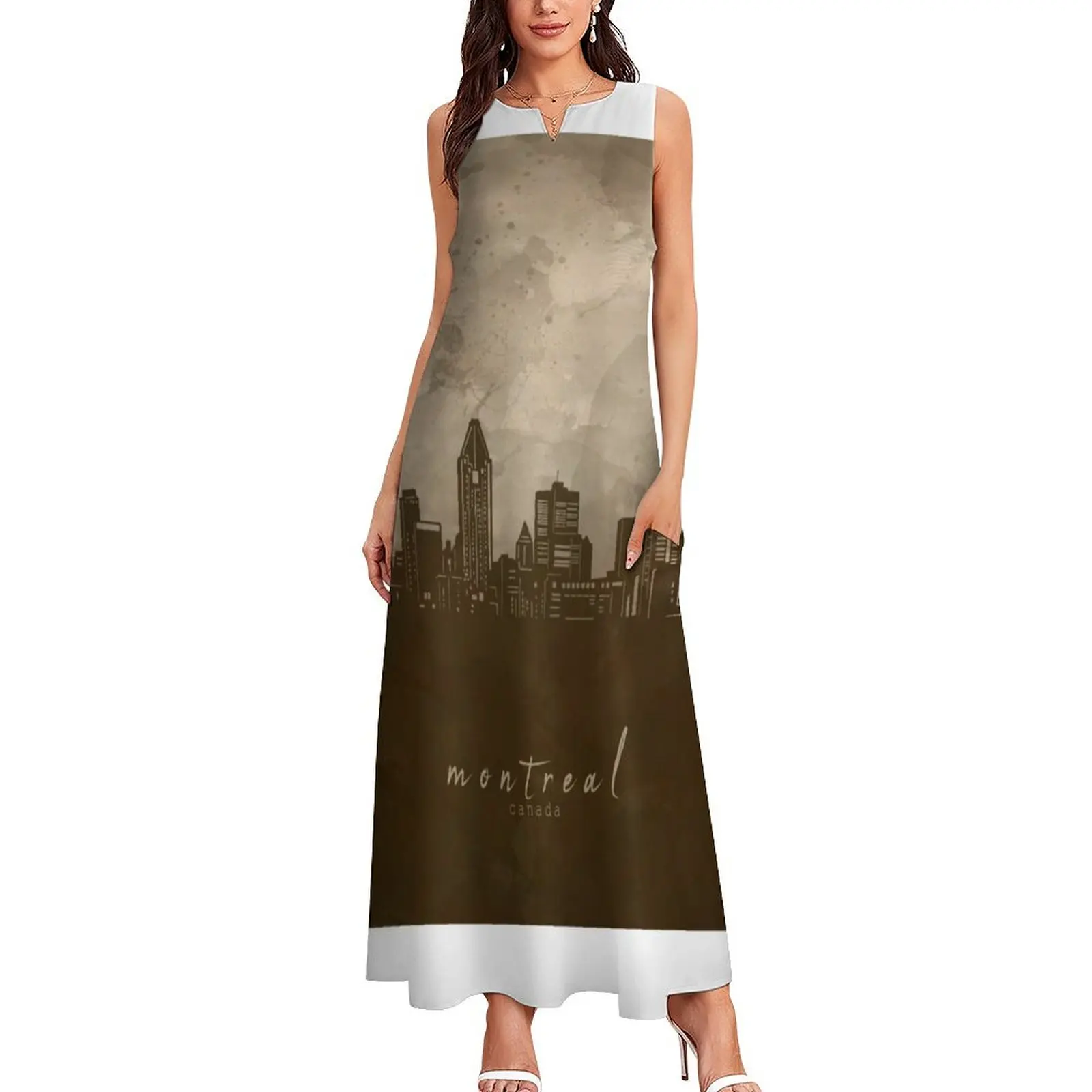 montreal skyline Long Dress Long dresses elegant women's dresses for wedding