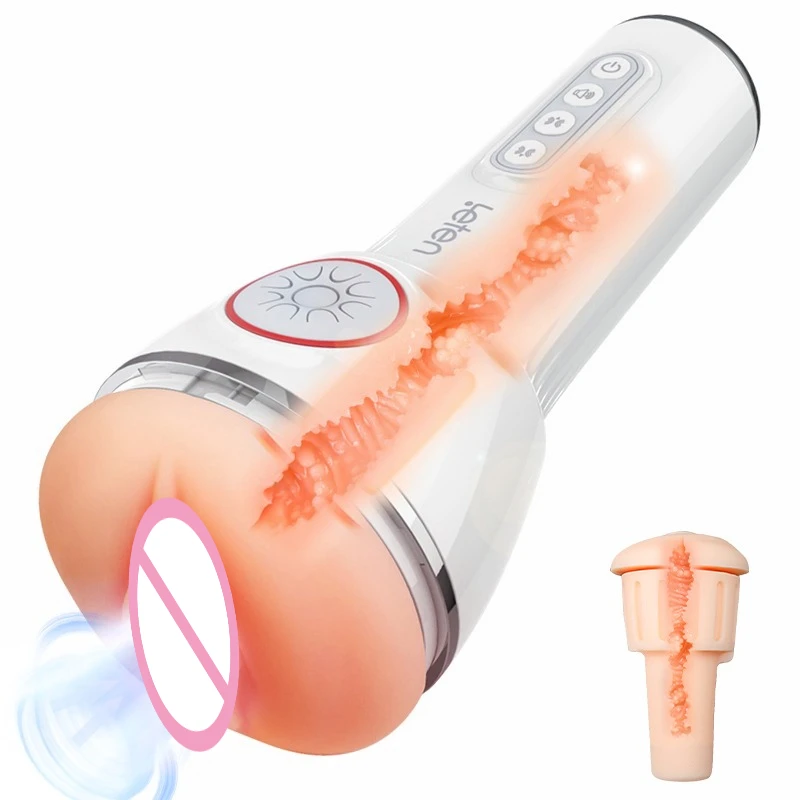 Masturbador de succión masculino automático, Vagina realista, airbags dobles, masaje de bolsillo, Coño, 10 vibraciones, Juguetes sexuales para adultos para hombre 18