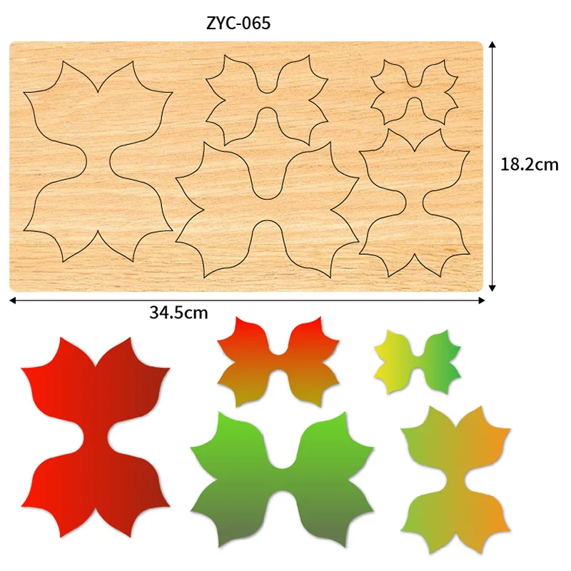 Bow Tail Wooden Cutting Molds, Suitable for Use in Die-Cutting Machines, ZYC-065