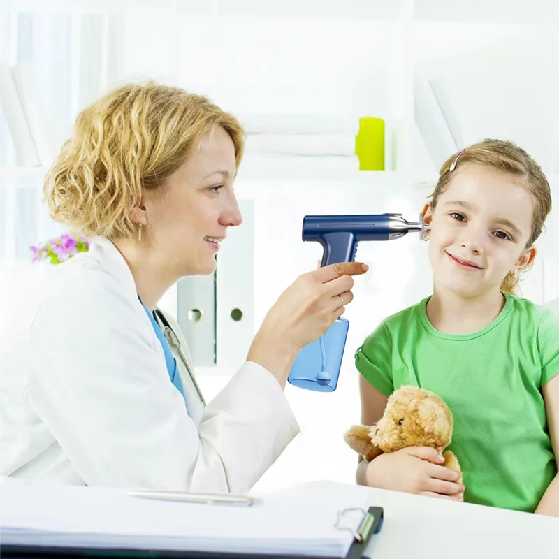 B92B-Ear Wax Removal เครื่องมือไฟฟ้าชุดทําความสะอาดหู 3 ขั้นตอนควบคุมความดันแบบพกพา Ear Canal Flushing สําหรับผู้ใหญ่เด็ก