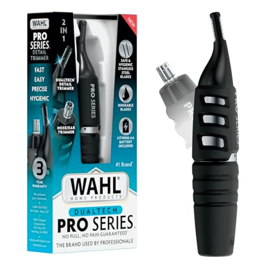 dualtech-pro-series-2-in-1-lithium-battery-dual-sided-eyebrow-trimmer-and-nose-hair-trimmer-for-men-model-3025698