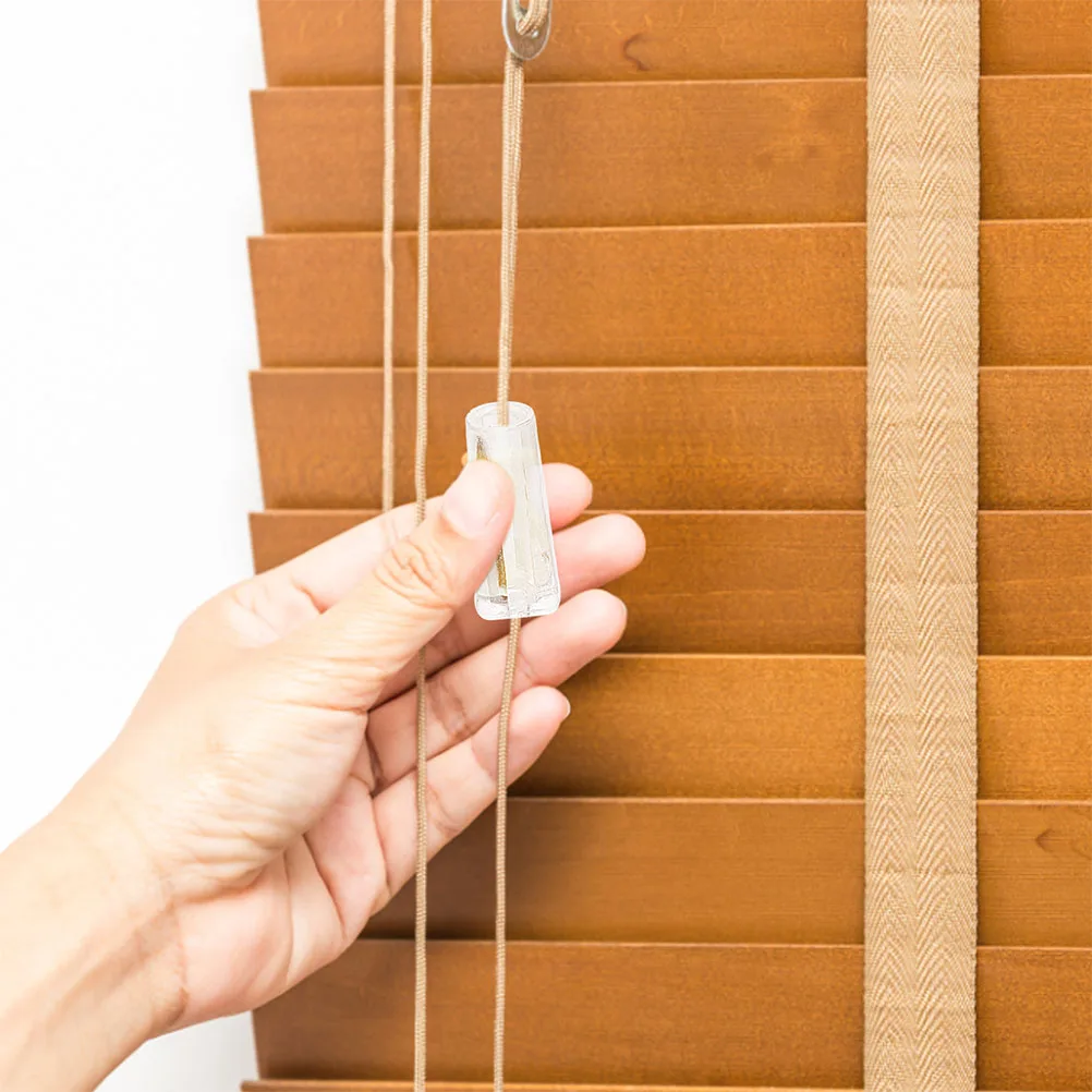 

15Pcs Blind Cord Knobs Transparent Plastic Replacement Parts for Window Blinds Roman Shades DIY Repair End Caps Pull Handles