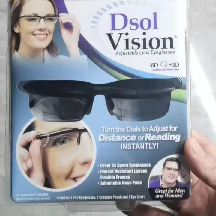 -6D إلى + 3D قصر النظر الشيخوخي النظارات البعد البؤري تصحيح قابل للتعديل قوة عدسة النظارات ضبط السيارات نظارات للقراءة