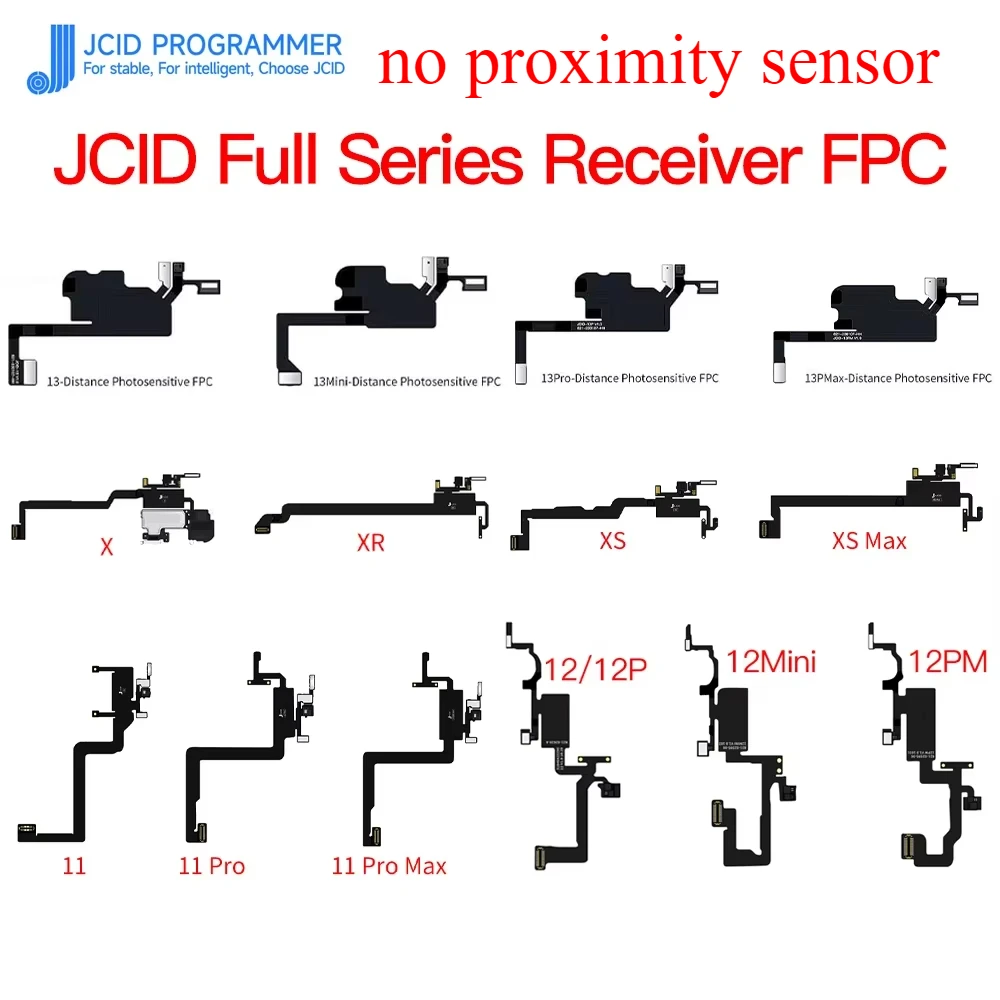 NEW JC V1S JCID Receiver FPC Test Board Ear Earpiece Speaker Flex Sensor Cable for IPhone X 12 11 13 14 TrueTone Face ID Repair