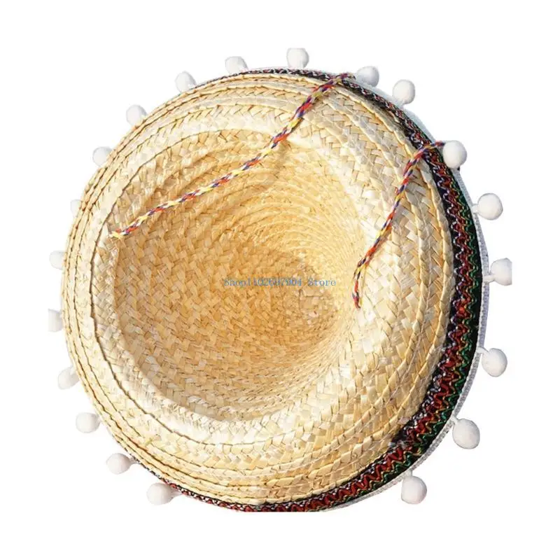 

N7YF Spanish Hat Luminous Sombrero Cap Traditional CincoDeMayo Hat Party Wear