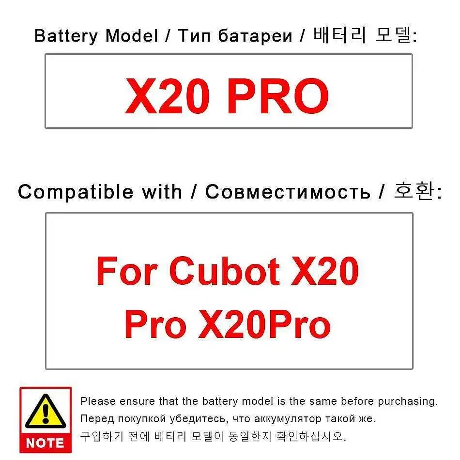 

High Performance Mobile Phone Battery 4000Mah For Cubot X20 Pro X20pro