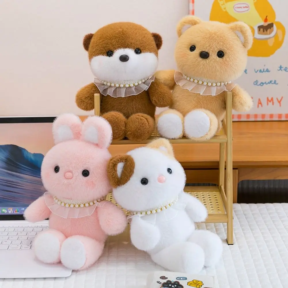 

Cute PP Cotton Huggable Animal Plush Toy Soft Fluffy Stuffed Animal Toy Ins Handmade Cat Elephant Plush Doll Home Decor