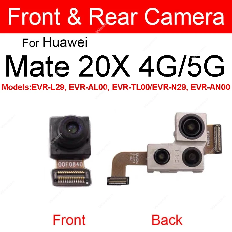 Rear Front Camera For Huawei Mate 20 Pro Mate20 Lite 20X 4G 5G Facing Frontal Back Selfie Flex Camera Module Replacement Parts