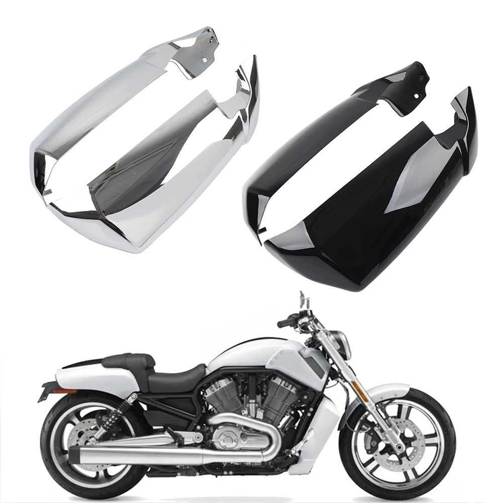 Glossy Black/Chrome Radiator Side Covers Shrouds Protective Guard 2Pcs For Harley VRSCF V-Rod Muscle 2009-2017 High Quality ABS