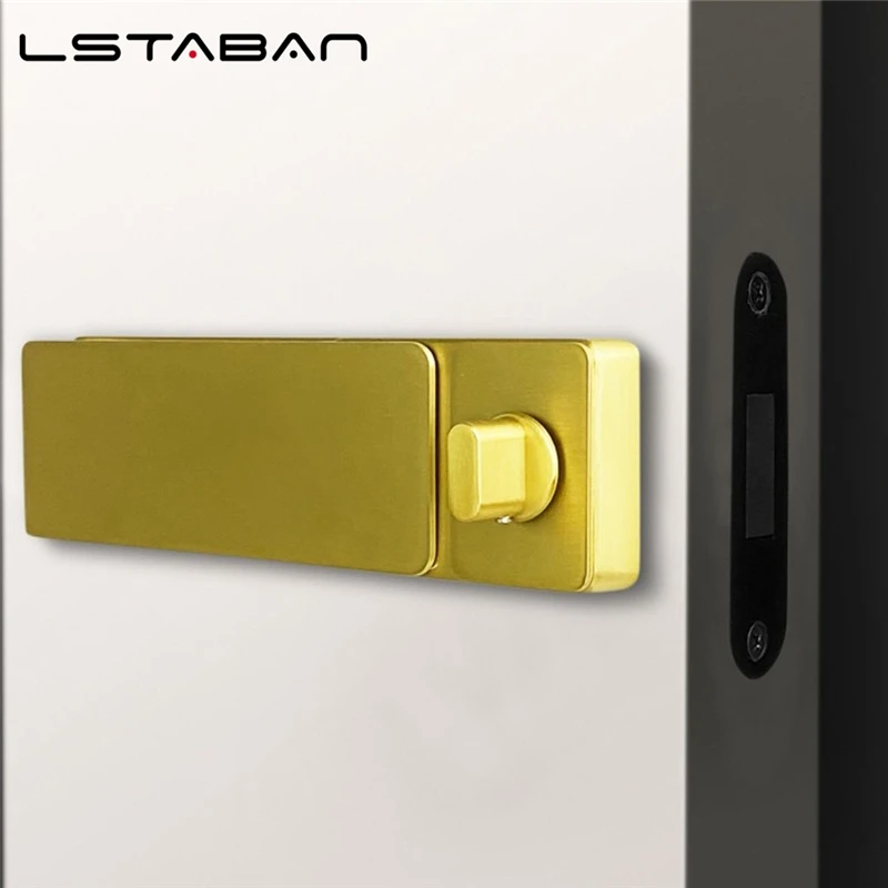 Pure Copper Interior Door Lock All Copper Bedroom Handle Children\'s Magnetic Suction Quiet eco-Lock Simple No Handle Brass