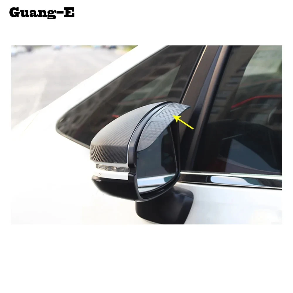 For Isuzu D-MAX DMAX 2021 2022-2024 Car Rearview Side Glass Mirror Trim Frame Rain Shield Sun Shade Eyebrow Cover Accessories