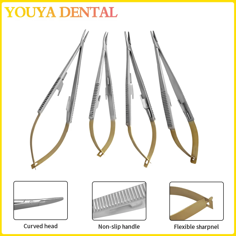 

1 Pcs Stainless Steel Dental Needle Holder Tweezers Dental Forceps Dentist Surgical Tools Dentistry Orthodontic Instrument