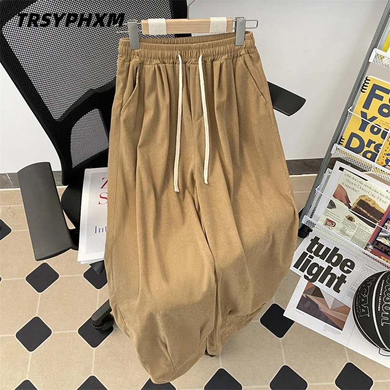 TRSYPHXM 2024 new American retro casual pants for men, spring and summer new styles, versatile and straight leg slimming pants